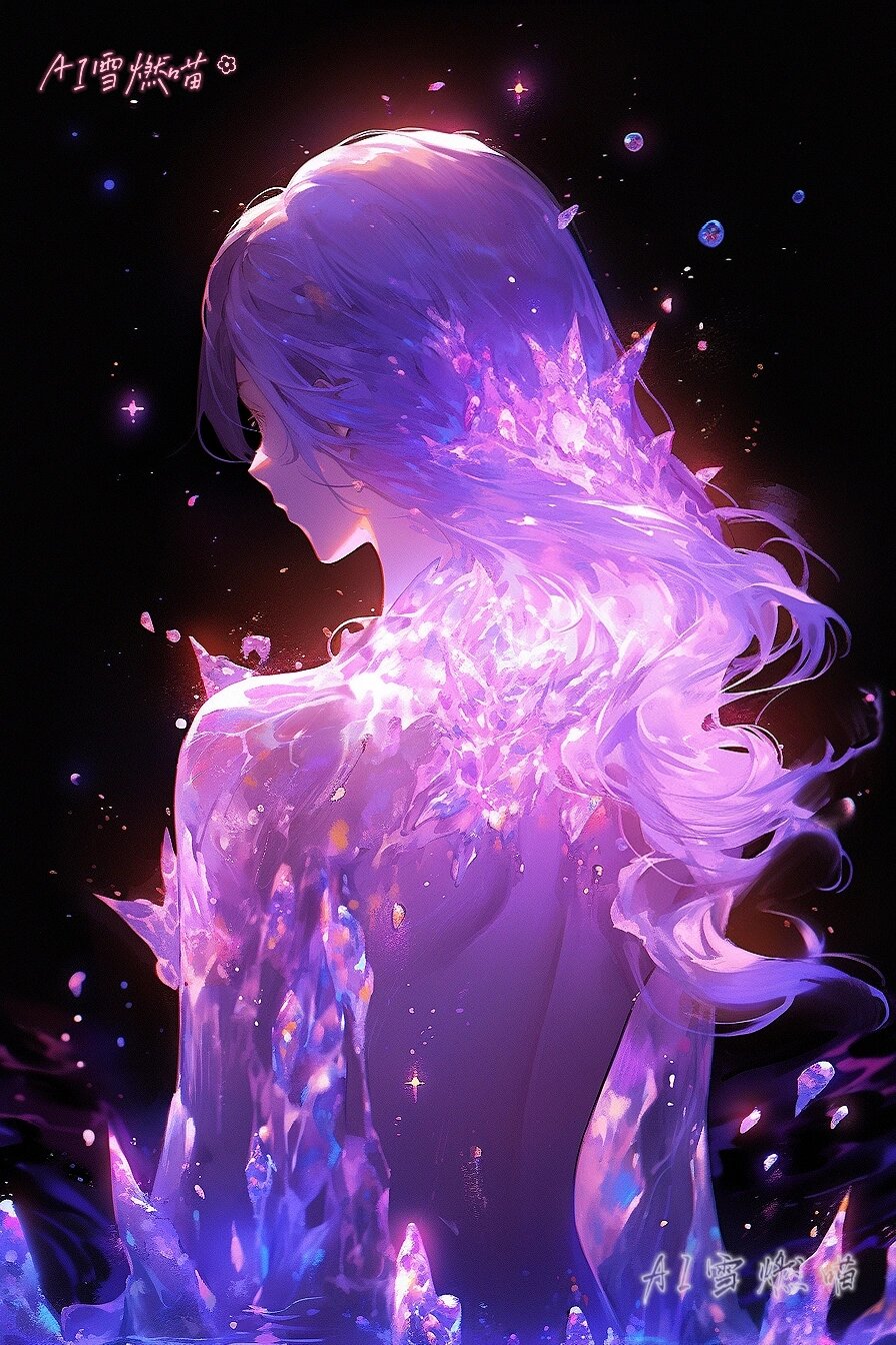 绝美紫色系星河长发|仙女背影杀90