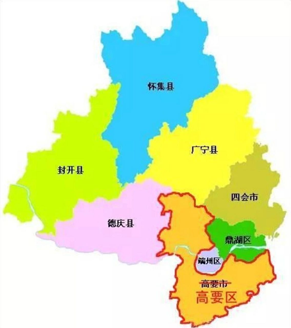 肇庆各区地图图片