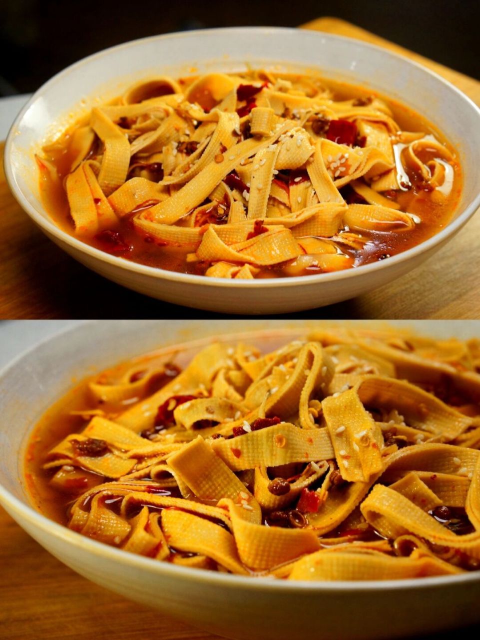 家常菜素菜100道13|简易版水煮豆皮 92 	 食材:豆皮 豆芽 蒜头 干