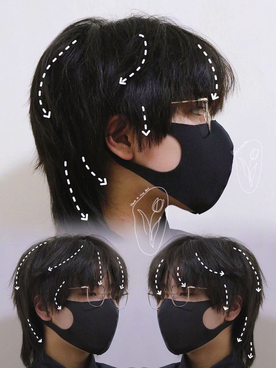 可以修饰脸型的狼尾鲻鱼发型!痞帅朋克风! 97男生帅到掉渣的发型!