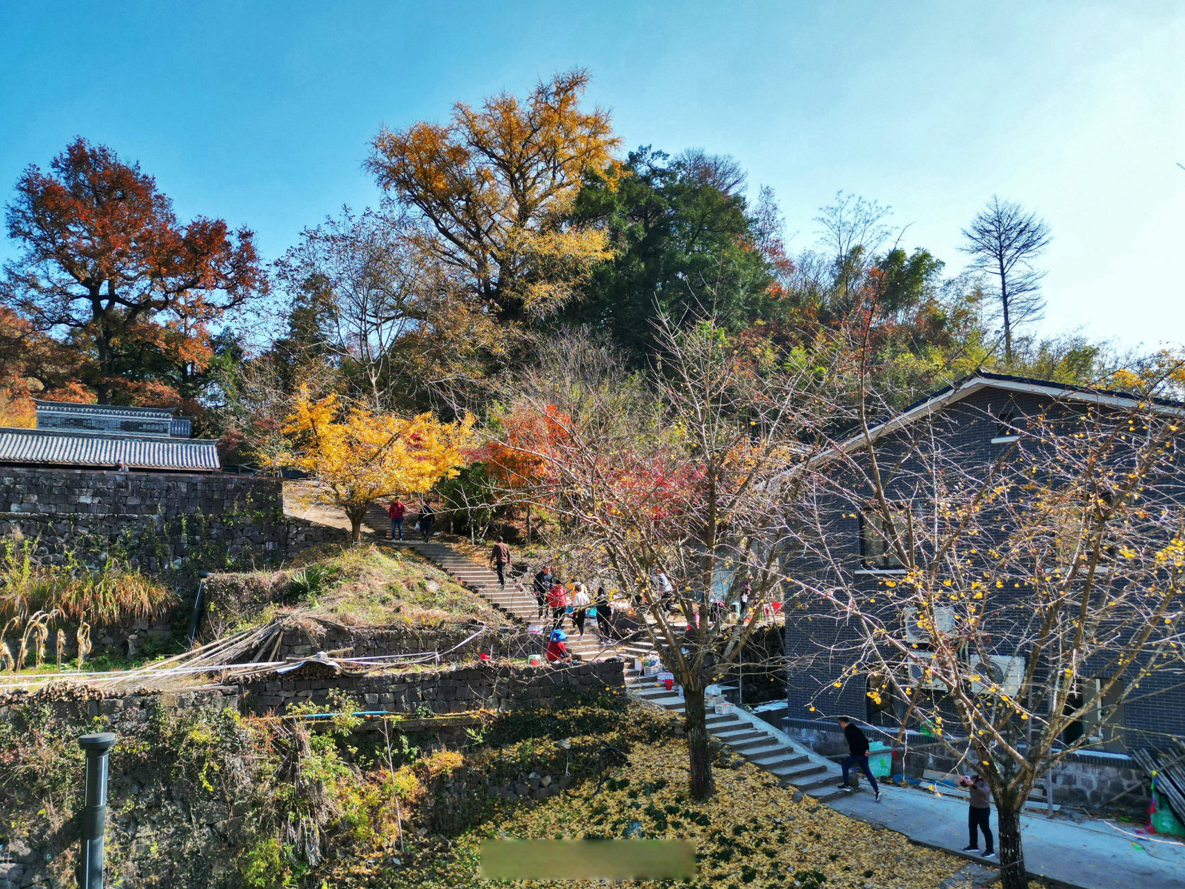 秋冬里的七彩四明山,宁波海曙区章水镇茅镬村是一个不得不去的地方