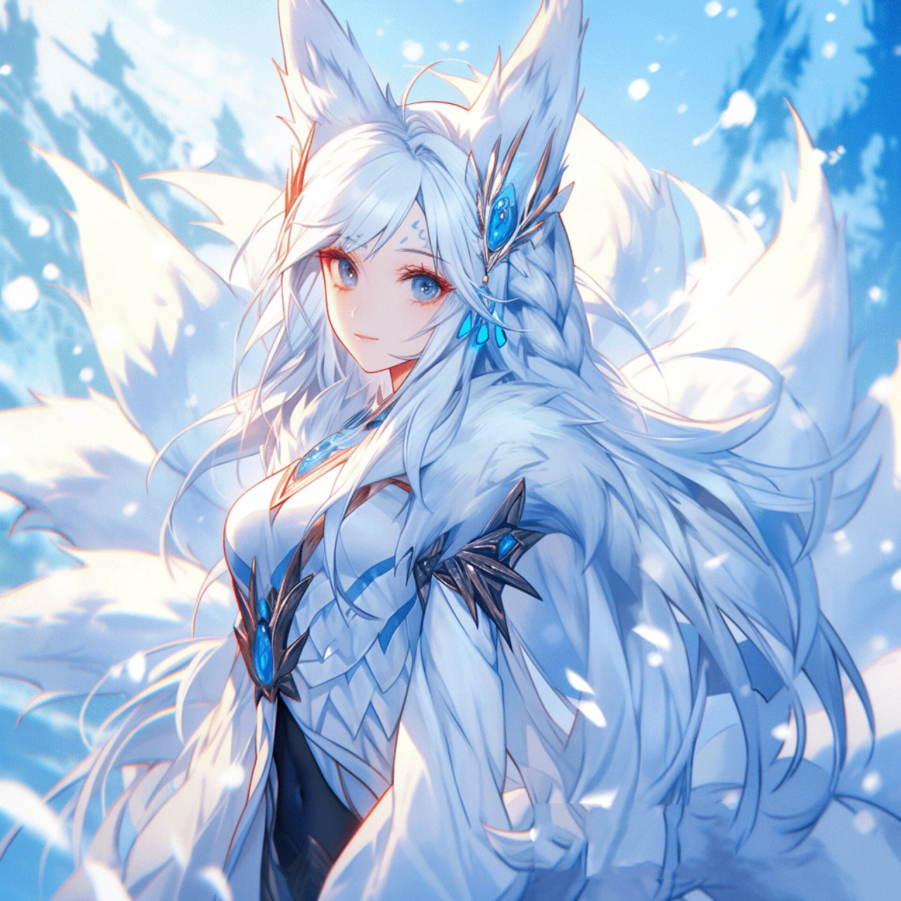 这么美的九尾狐女孩,你爱吗?|女生头像