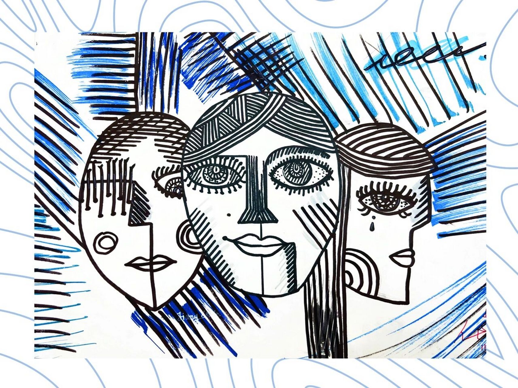 苏少版美术六年级|《人物装饰画》学生作业 主题灵活 带领他们欣赏几