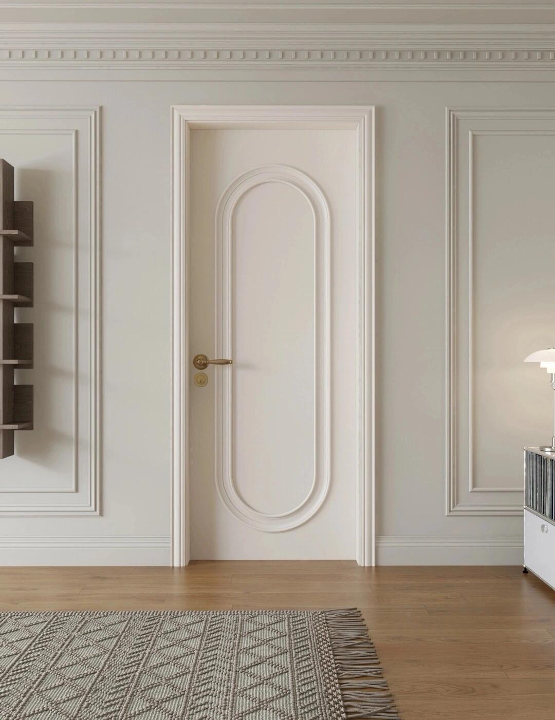 法式木门 法式复古门卧室门 奶油风卧室门