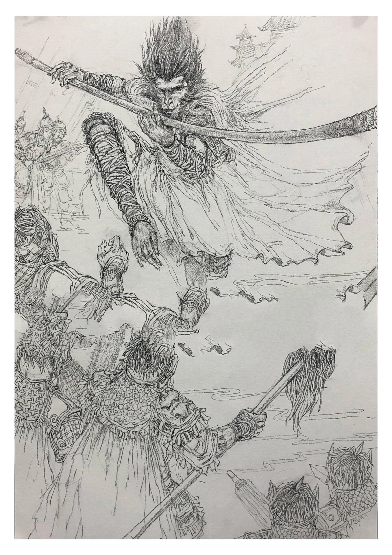 美猴王大闹天宫 人物速写分享