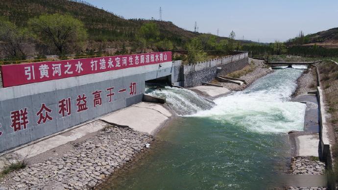 【万家寨引黄工程今春持续为永定河生态补水】4月29日,在位于朔州市