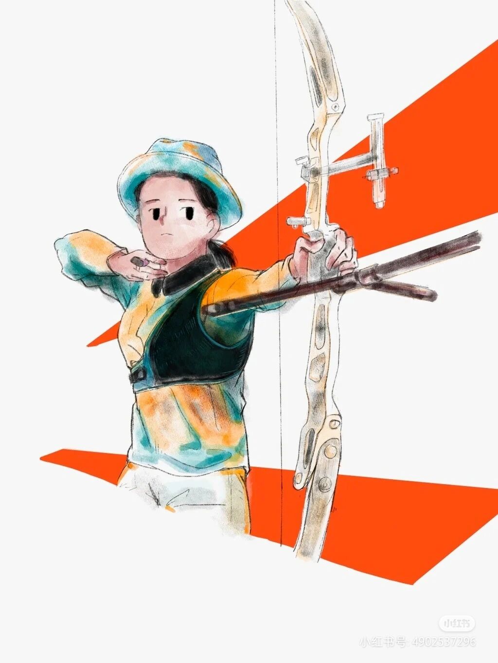 射箭漫画素材,超酷