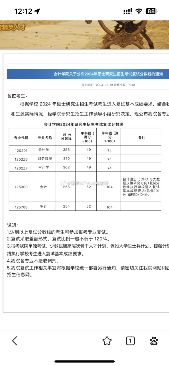 西南财经大学考研分数线(西南财经大学考研分数线2023年)