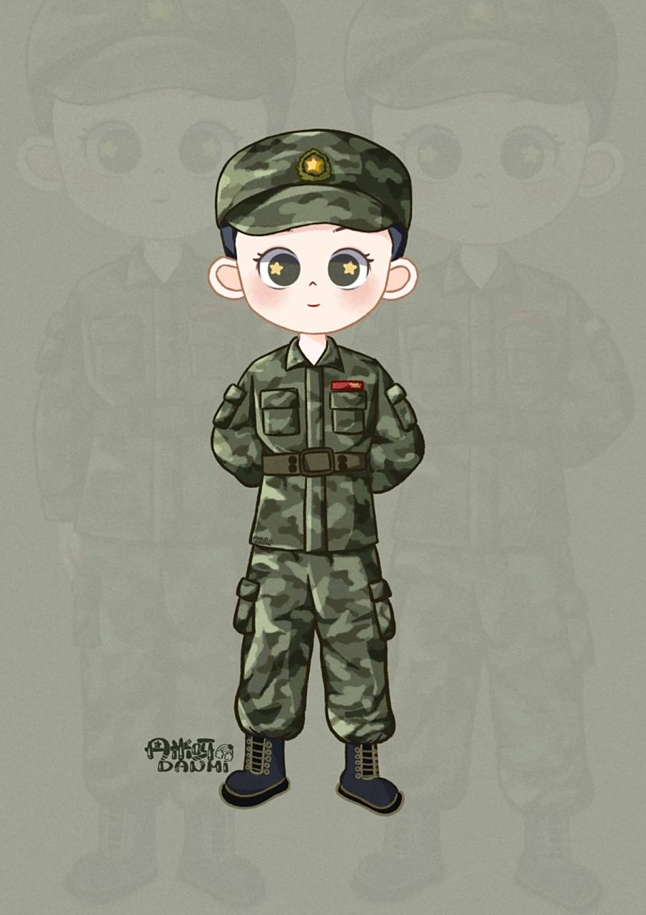插画|q版兵哥哥 中国军人最帅,不接受反驳.