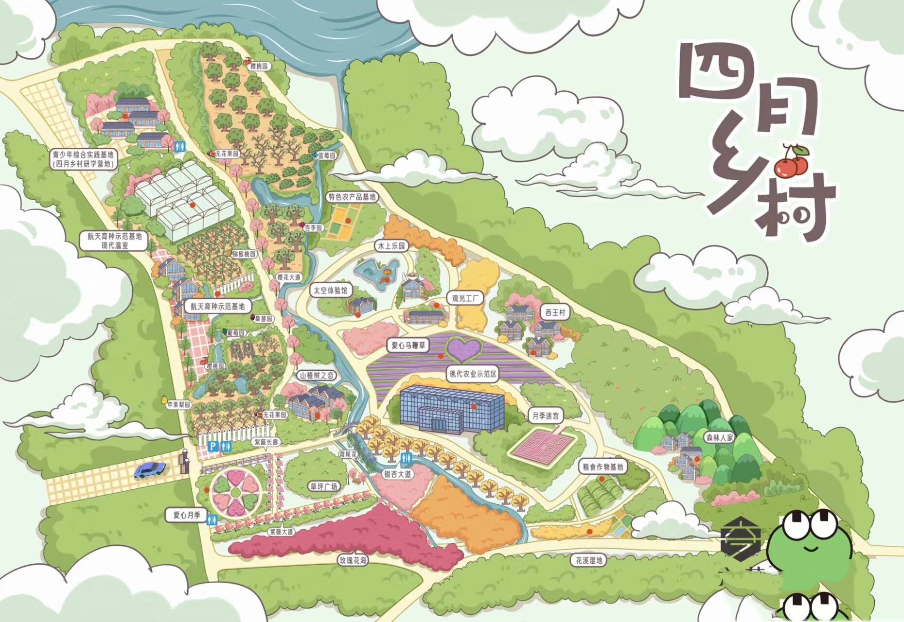 不同风格手绘导览图