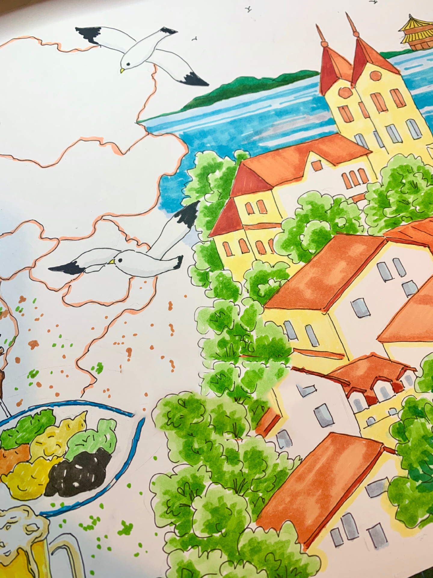 旅行手抄报 快乐假期 青岛旅游手抄报