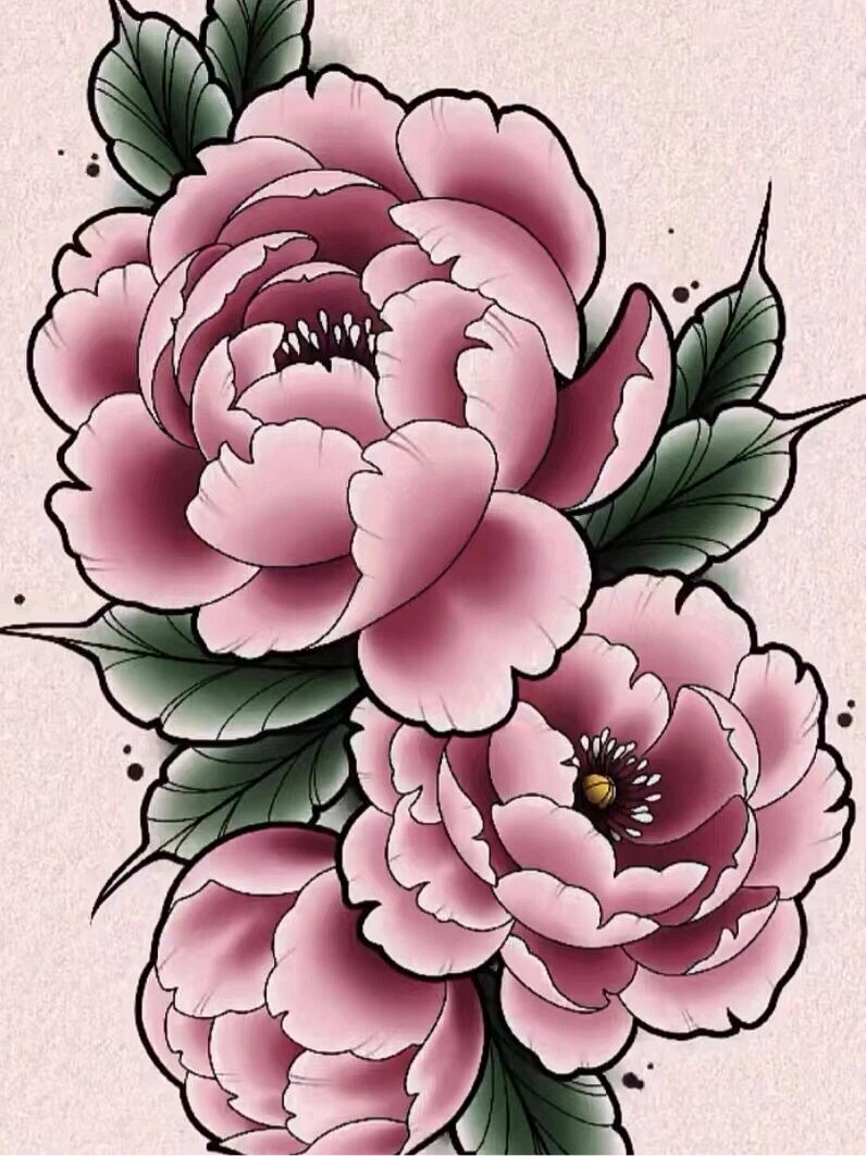 牡丹花绘画教程