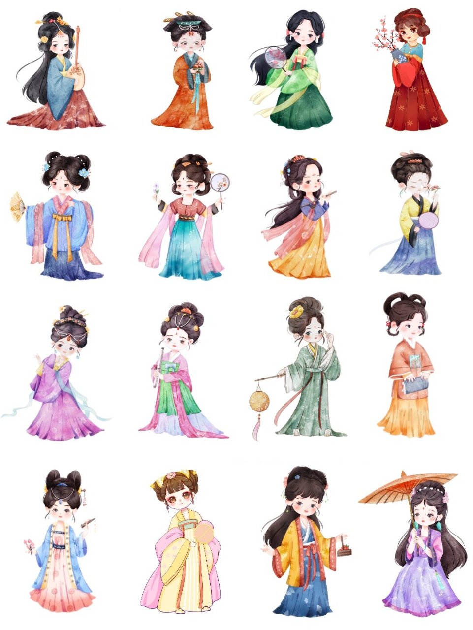 ✨✨✨ 🐚今天给大家推荐的是一批超级可爱的古风卡通人物免