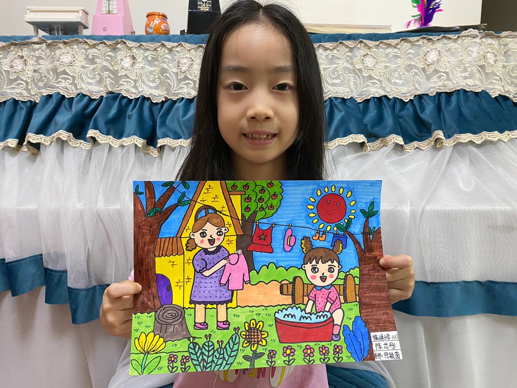 劳动小能手绘画