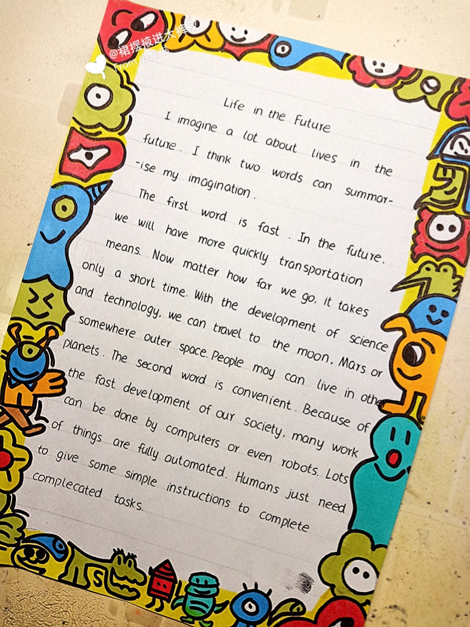 英语 | 衡水体 | 手绘手抄报