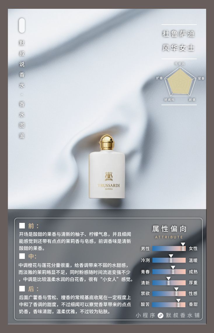 温柔典雅的小女人香水丨杜鲁萨迪 风华女士.