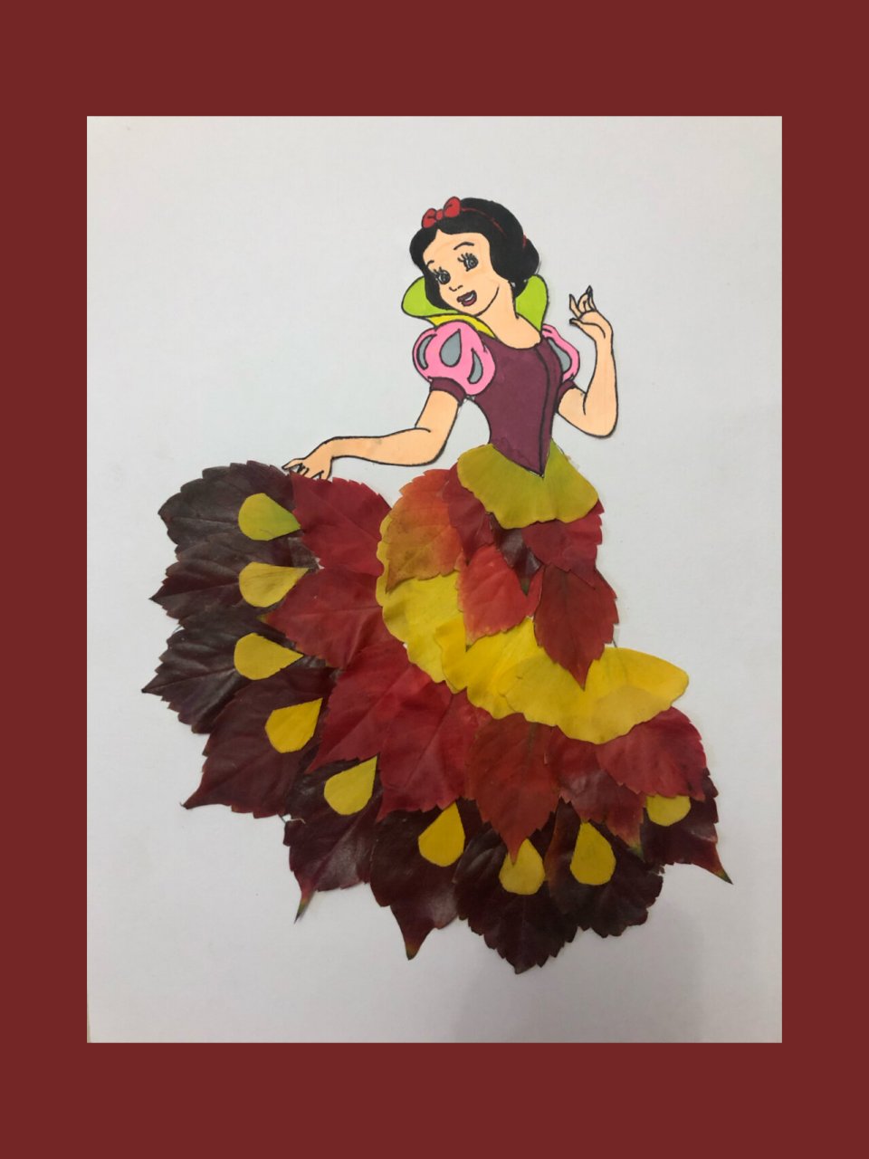 树叶94贴画 白雪公主的小裙裙!秋天到了,落叶缤纷!