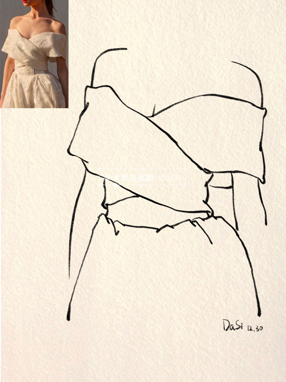 【步骤图】 今天顺带点调子 像素描了