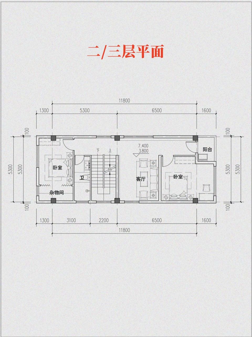 5米乘12米自建房图纸图片