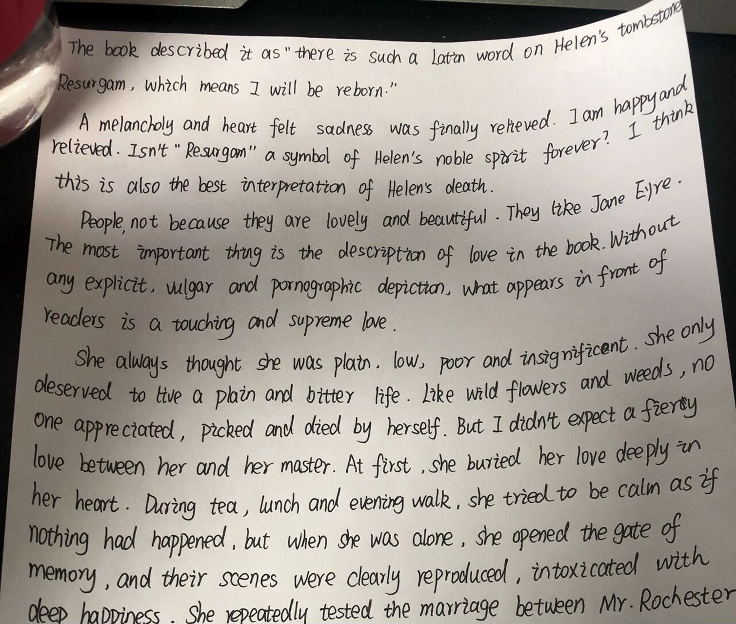 简爱读书笔记英文版 简爱英文读书笔记