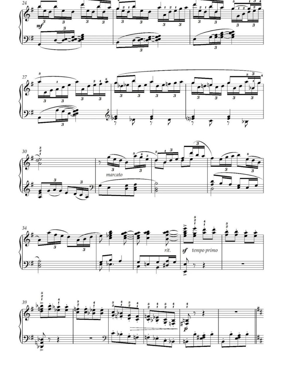 钢琴谱《采茶扑蝶》新版钢琴考级曲