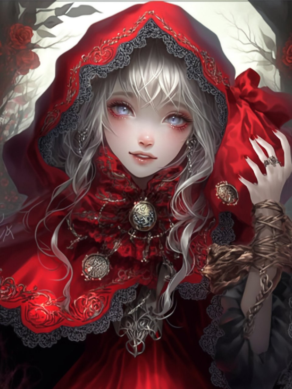 ai绘画 童话·集合吧小红帽,黑化预警 12图      偶得几张暗黑系觉得