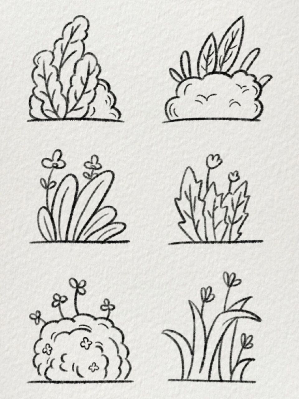 超简单的草丛简笔画|91小草也要肆意生长 简单草丛简笔画