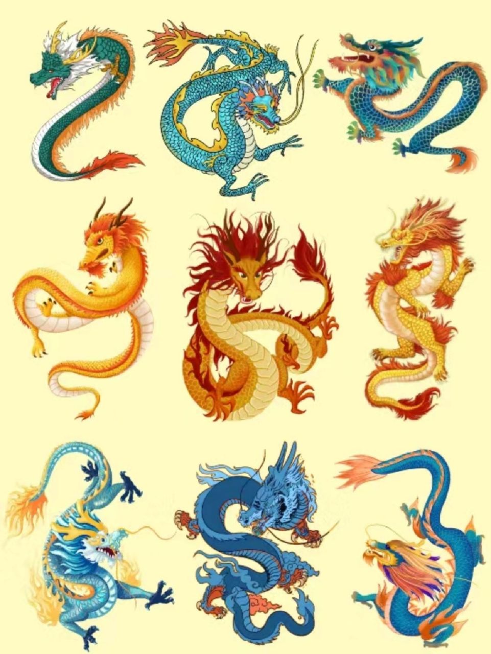 插画龙图案参考 插画龙图案参考