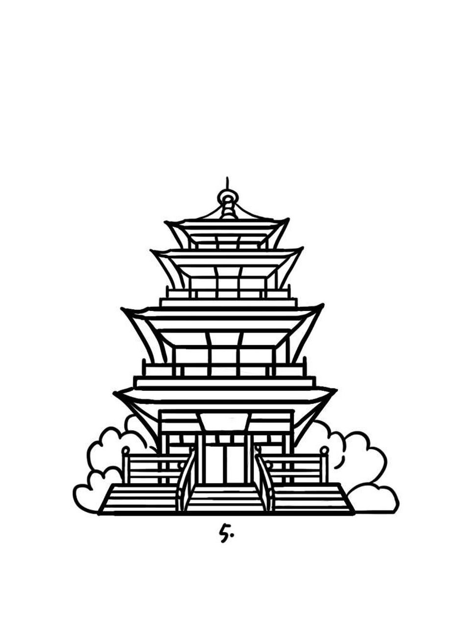 温州标志性建筑手绘图片