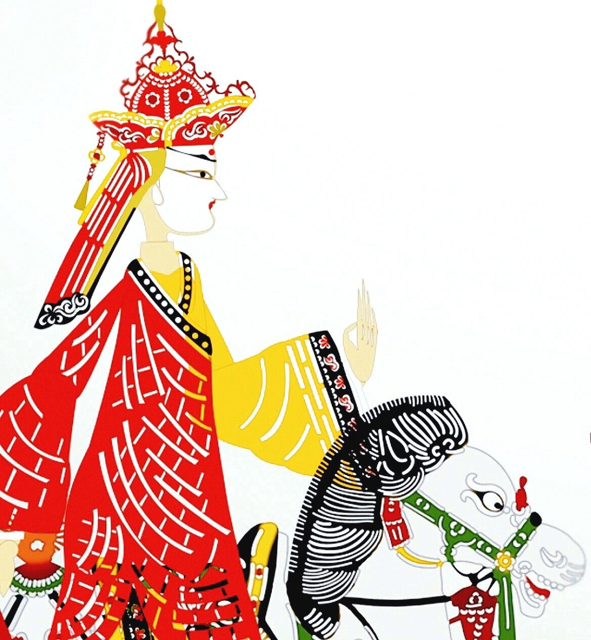 原创皮影 西游记 唐僧骑白龙马 唐三藏法师