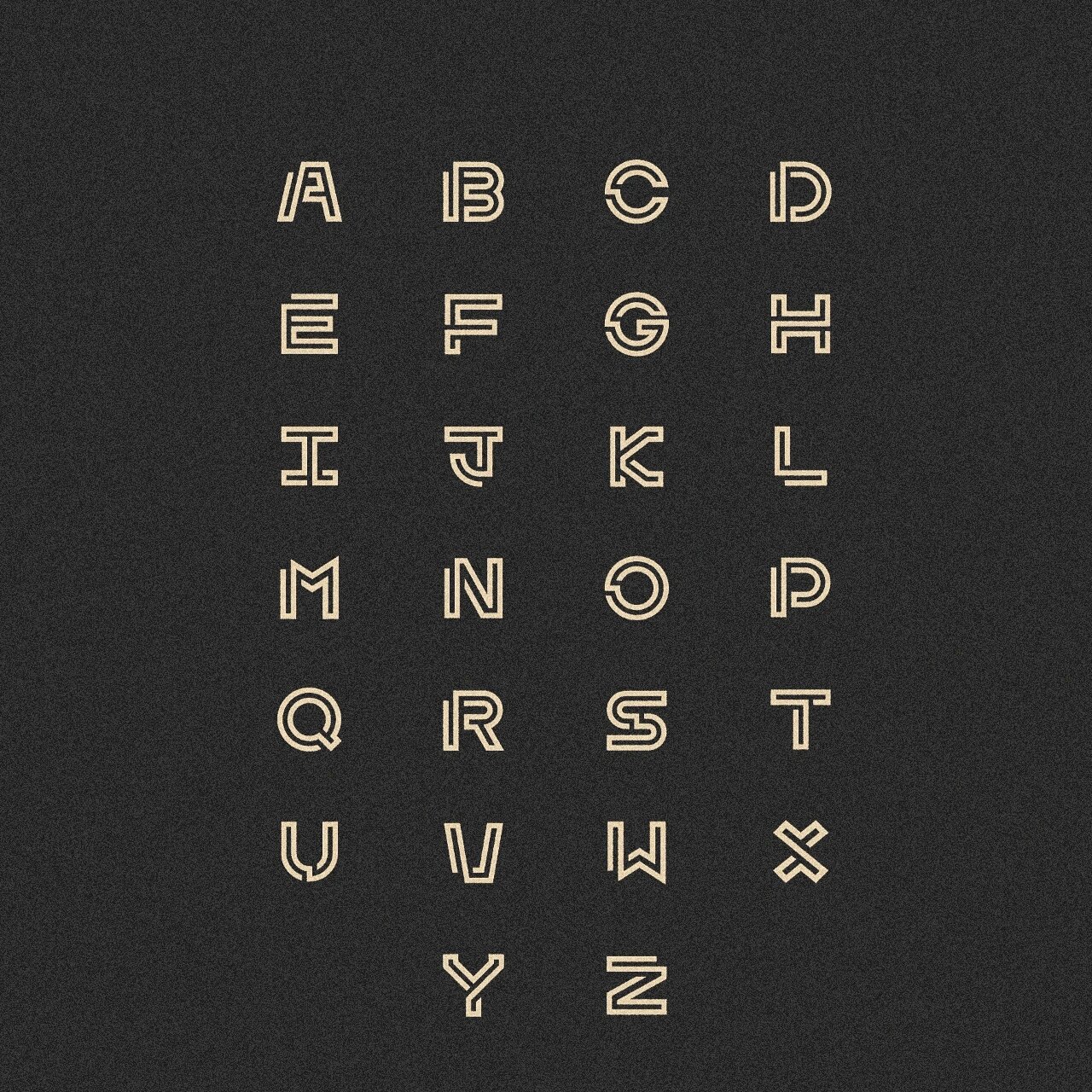 26英文字母字体logo设计