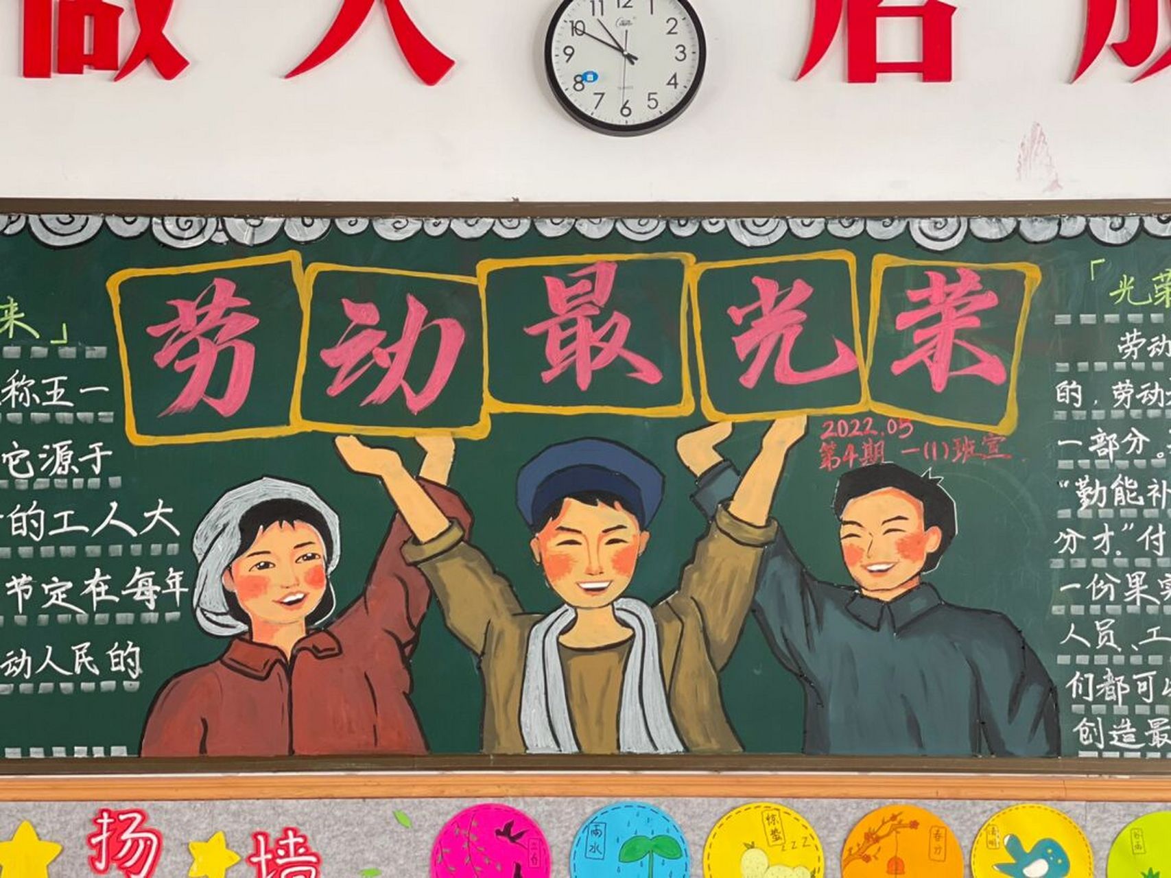 劳动节主题黑板报