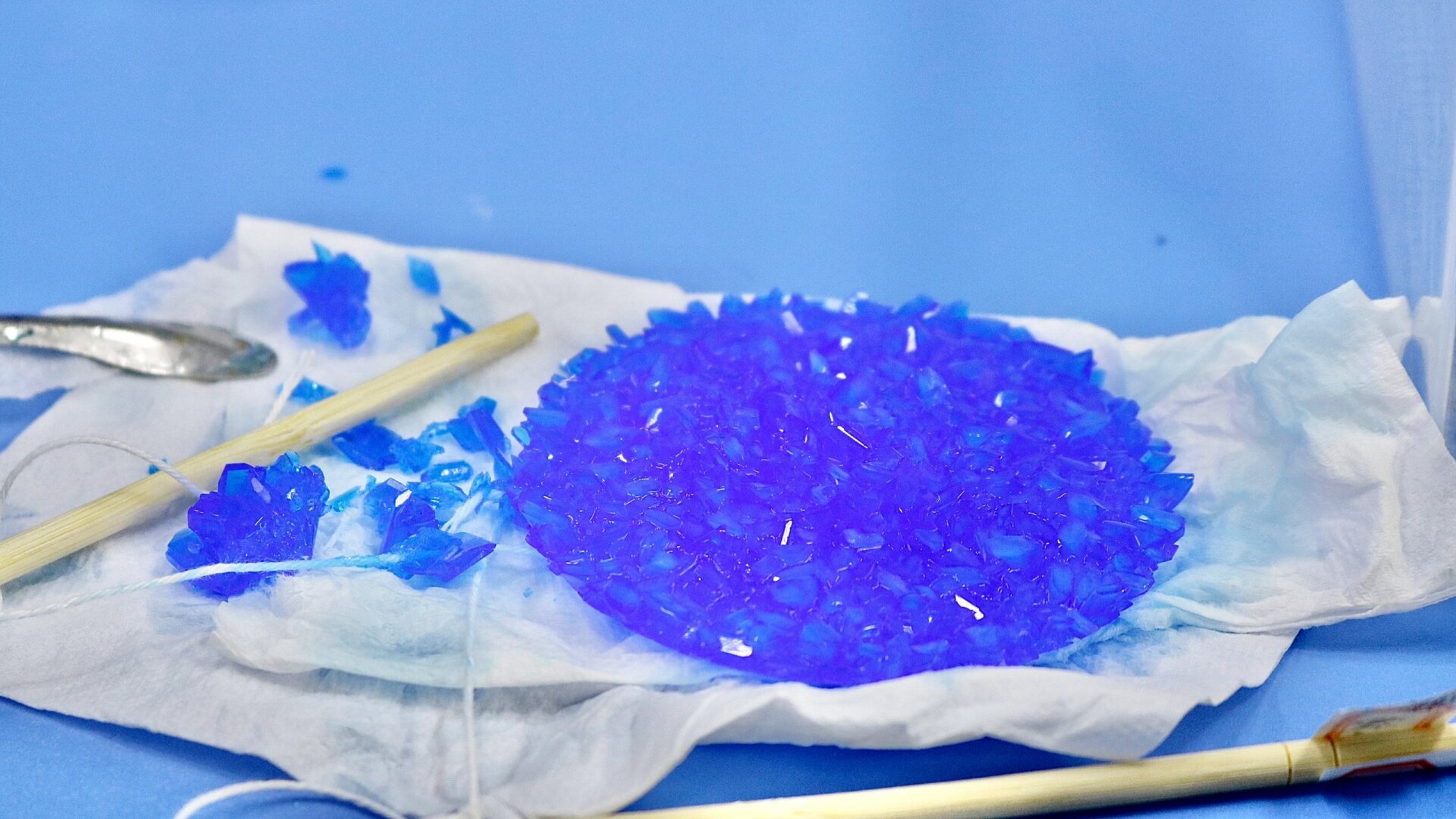 西度实验丨硫酸铜结晶,宝蓝色的浪漫 请接收化学方程式的浪漫 五水