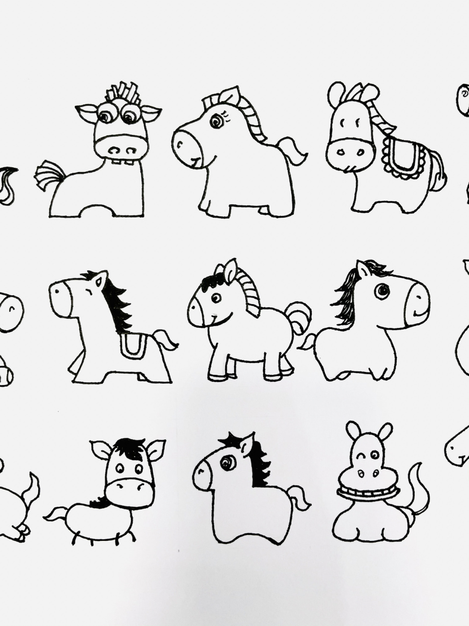 【简笔画】小马98 分享一组可爱的小马简笔画 希望大家喜欢,今天画