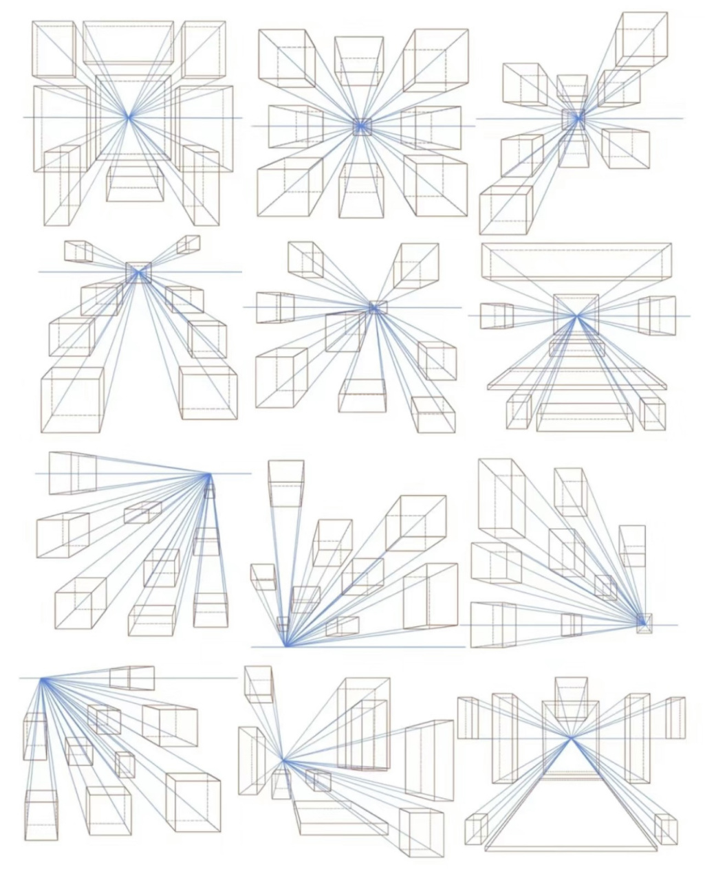 新课改:透视篇 一点透视二点透视三点透视多点透视