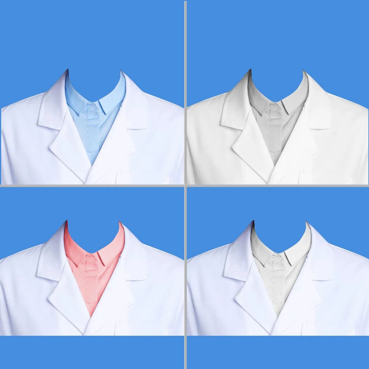 医生白大褂修图换服装换底色修改尺寸 多种素材可选择,报名照,胸牌等