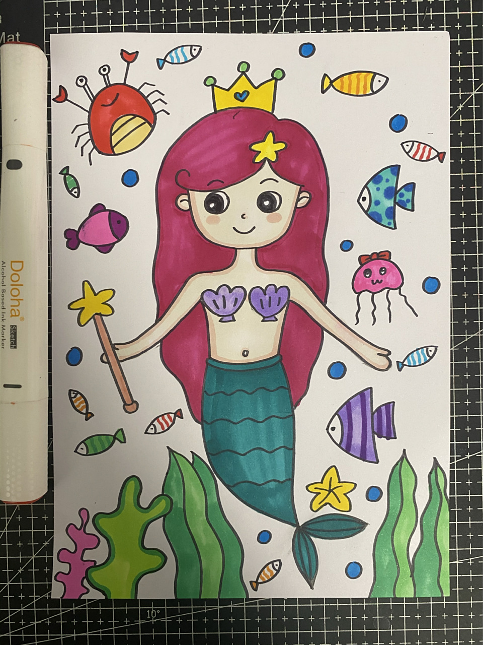 美人鱼 儿童画 公主画94 小朋友会喜欢的公主人物94适合4-8岁女孩