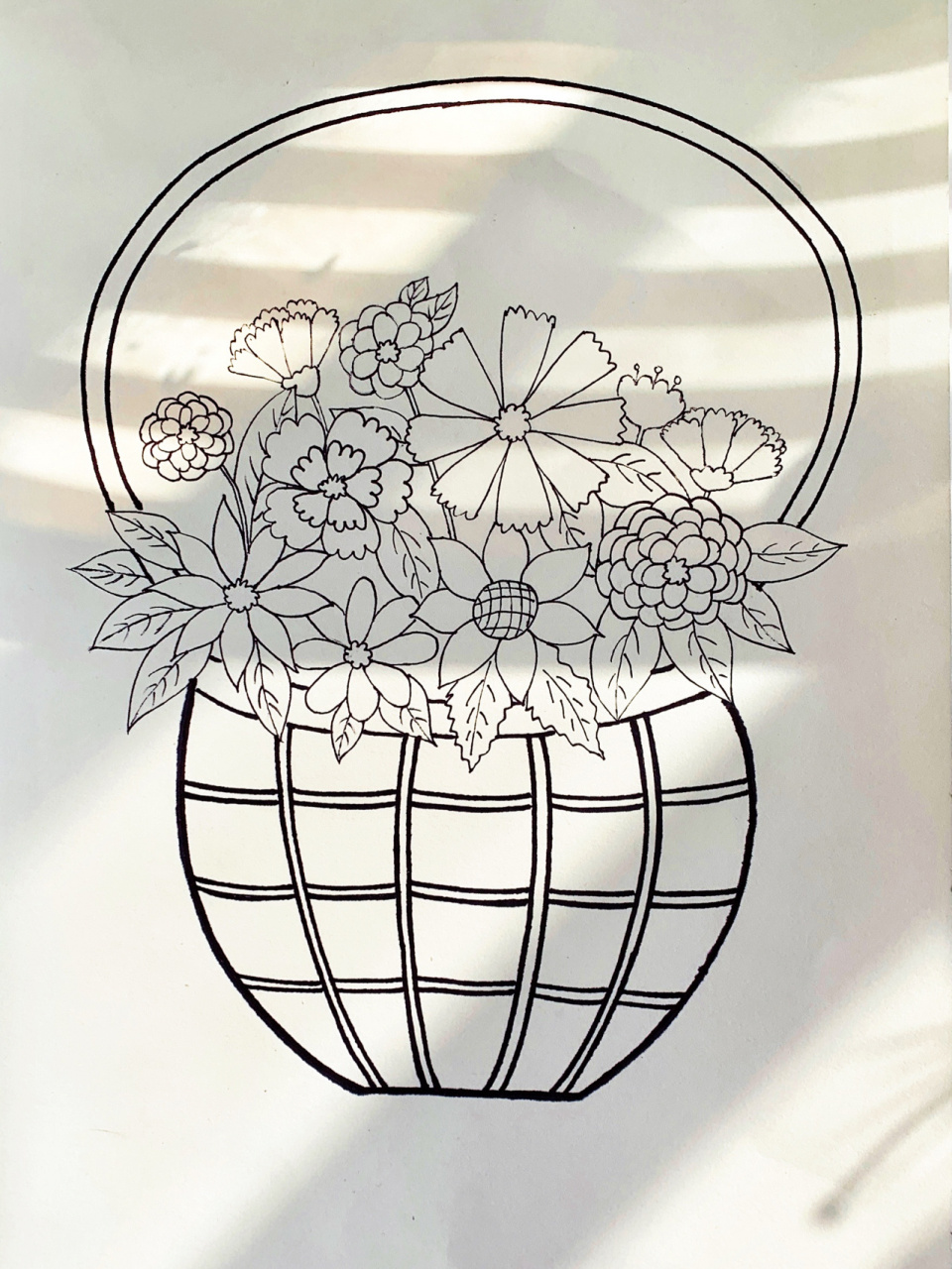 花篮简笔画