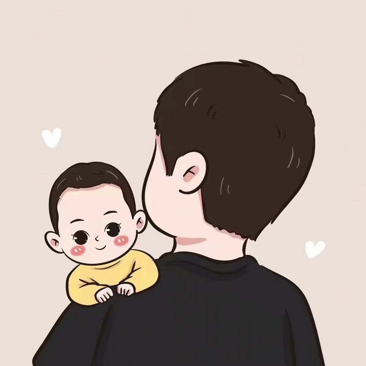 一家三口情侣头像(男宝) "这些年,把青春给了家庭,双手给了家务,坏