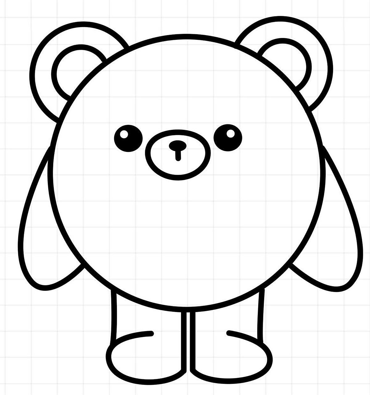 和我一起来画超可爱的仔仔熊吧啊93 #简笔画#0202#可爱简笔画