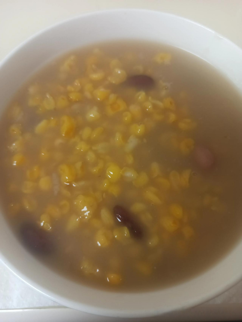 一个人的午餐–芸豆玉米碴粥.