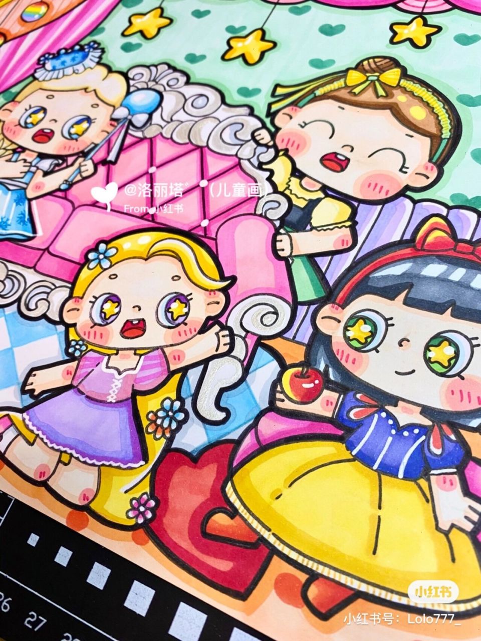 原创儿童画 游戏主题《迪士尼在逃公主》 《变身公主》 公主换装～ 小