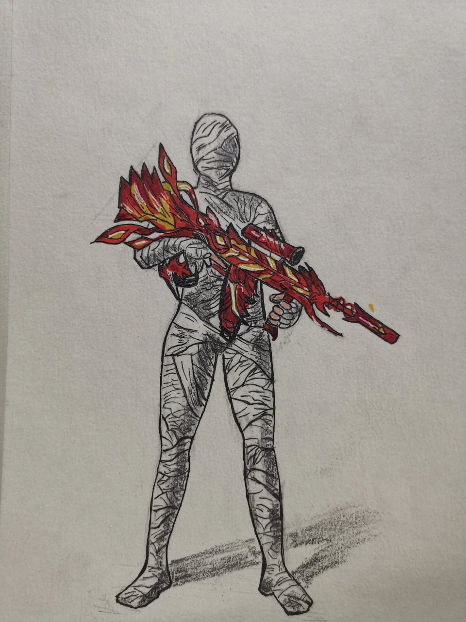 浅浅画个木乃伊～ 木乃伊简笔画,给点支持!