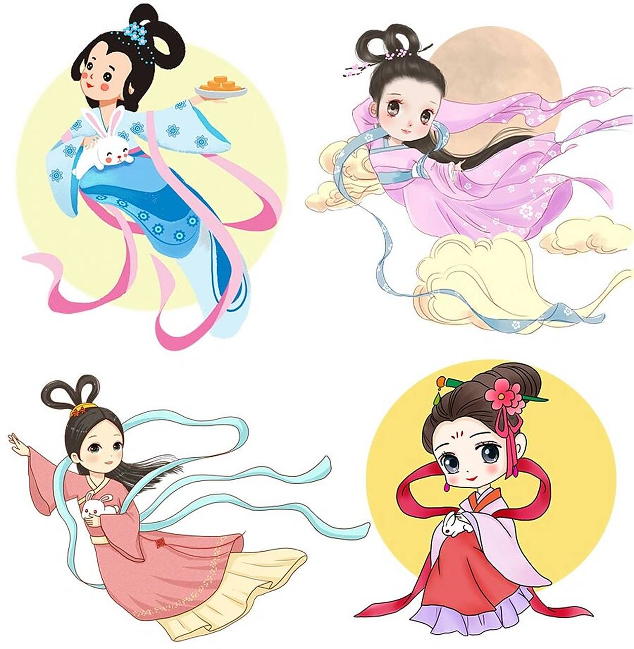 儿童画教程|嫦娥奔月 教学重难点 1.