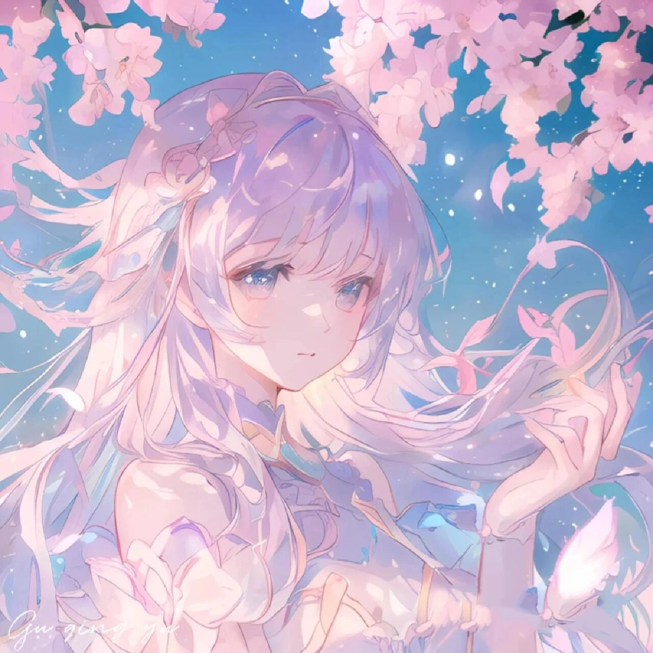 二元次樱花女生头像