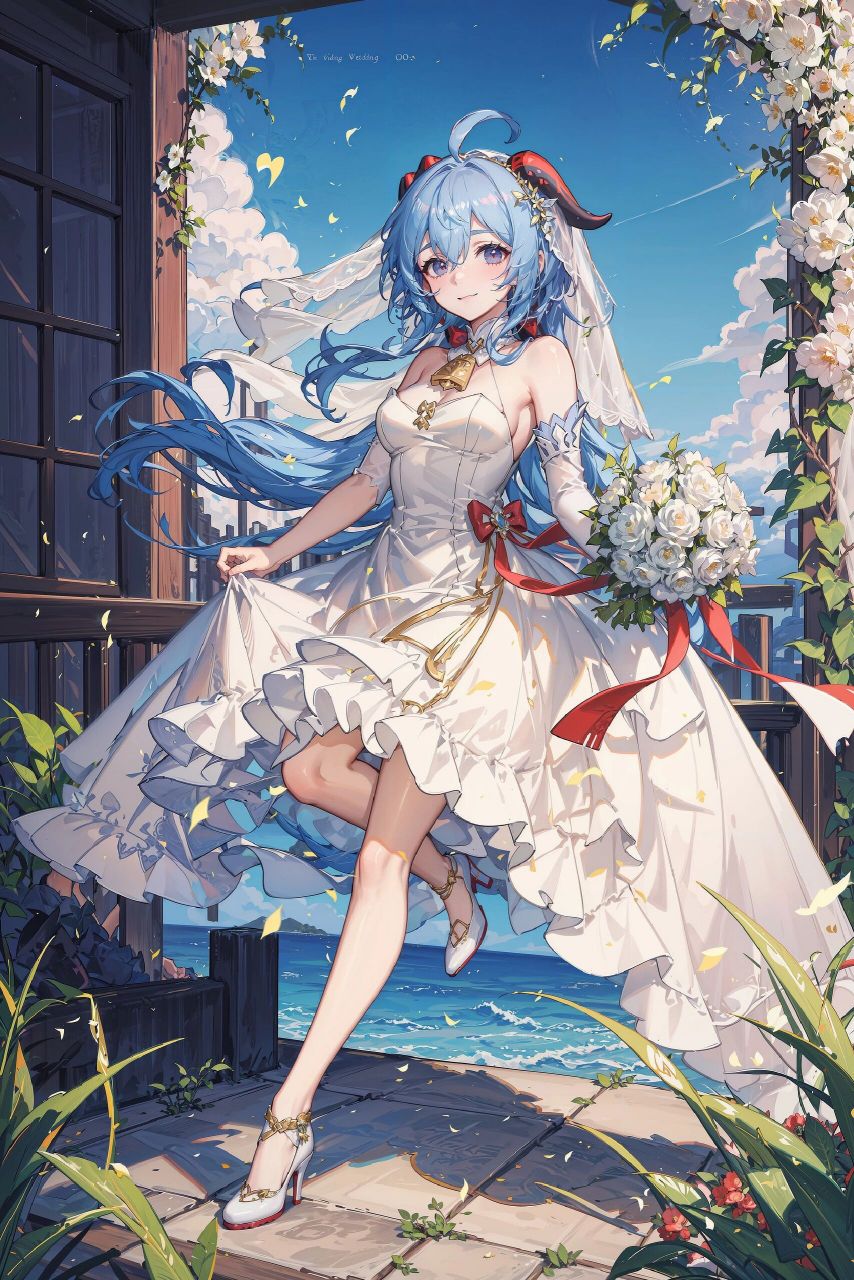 甘雨·花嫁|穿着婚纱的甘雨你喜欢吗?  芜湖!