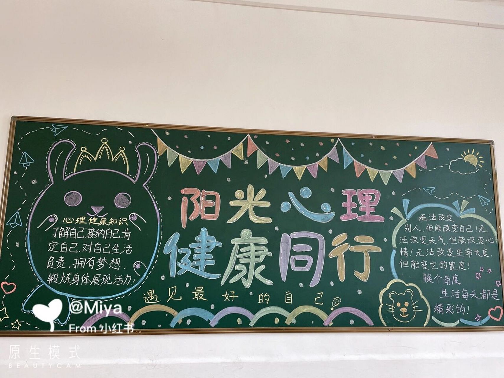 心里健康小学生黑板报 参考了小红书里的图稍微修改,小学生心理健康