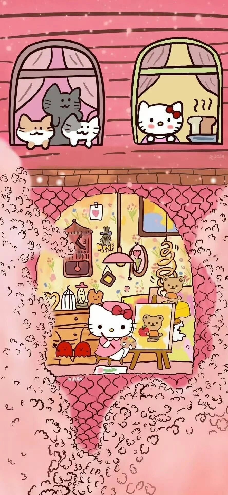 hello kitty 粉粉微信聊天背景分享