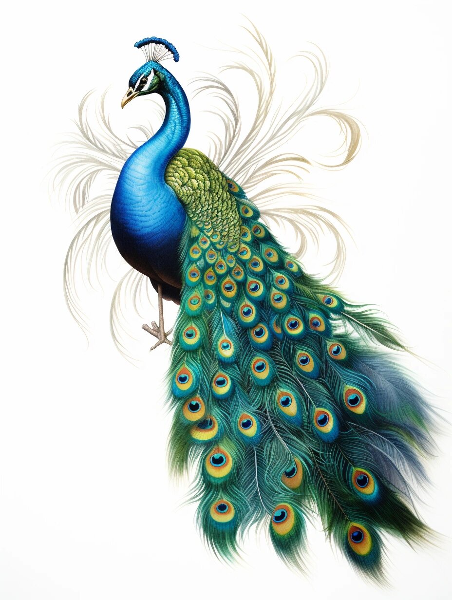 绘画素材|孔雀