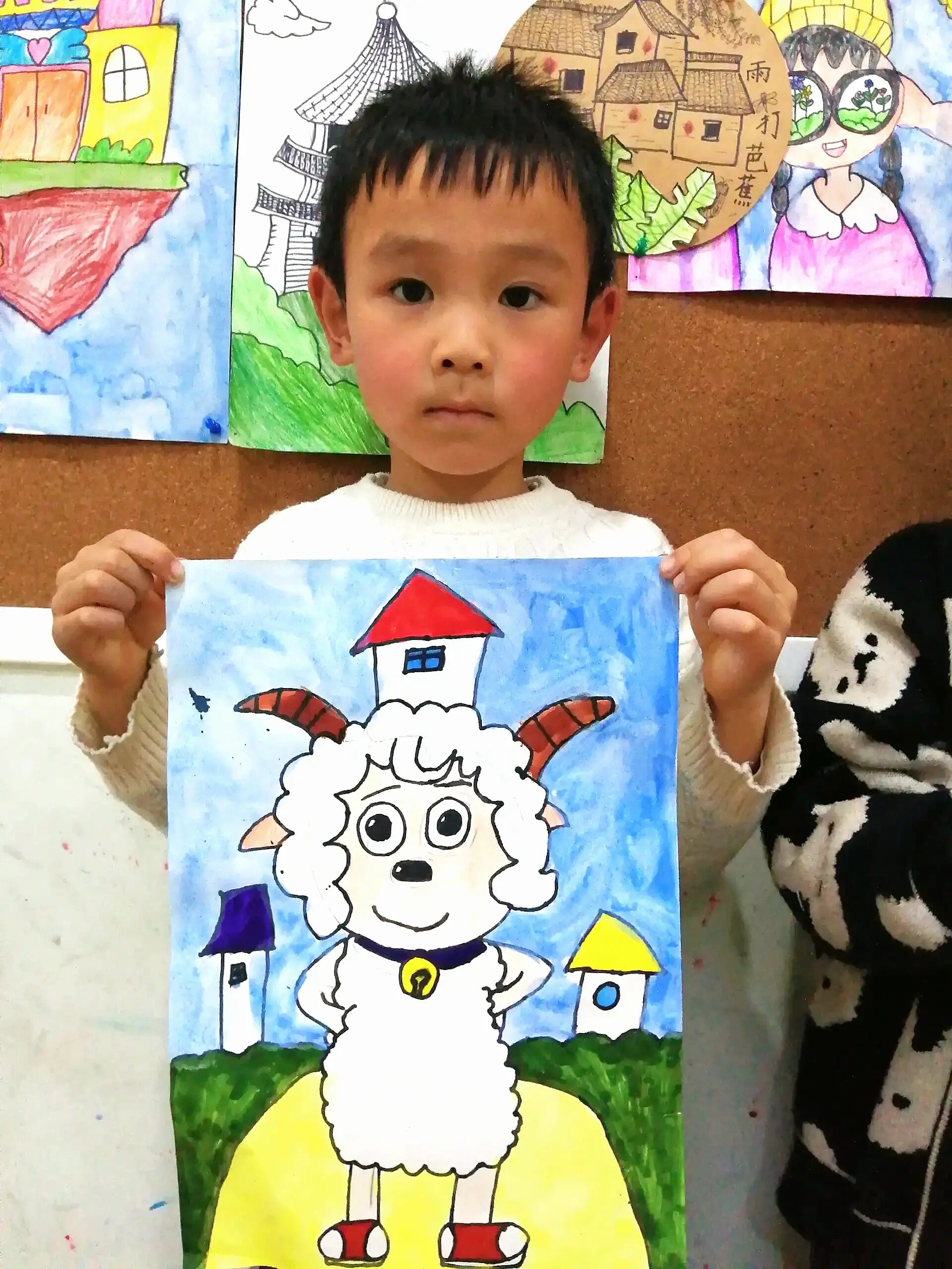 儿童画|《喜羊羊》(中班) 今天美术课程教学内容《喜羊羊 》 一,先